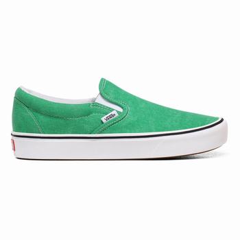 Férfi Vans Washed Canvas ComfyCush Slip-on Cipő VA8732504 Világoskék Zöld